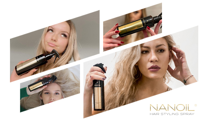 Nanoil hair styling spray